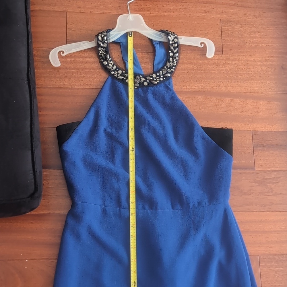 BCBGMaxAzria Halter dress - rhinestones - Blue - Picture 6 of 12